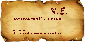 Moczkovcsák Erika névjegykártya