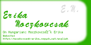 erika moczkovcsak business card